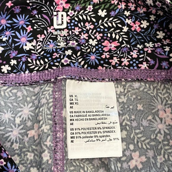 Ideology Purple Pink Flowers Lilac Breeze 7/8‎ Cropped Mid Rise Leggings XL NWT - Picture 5 of 9